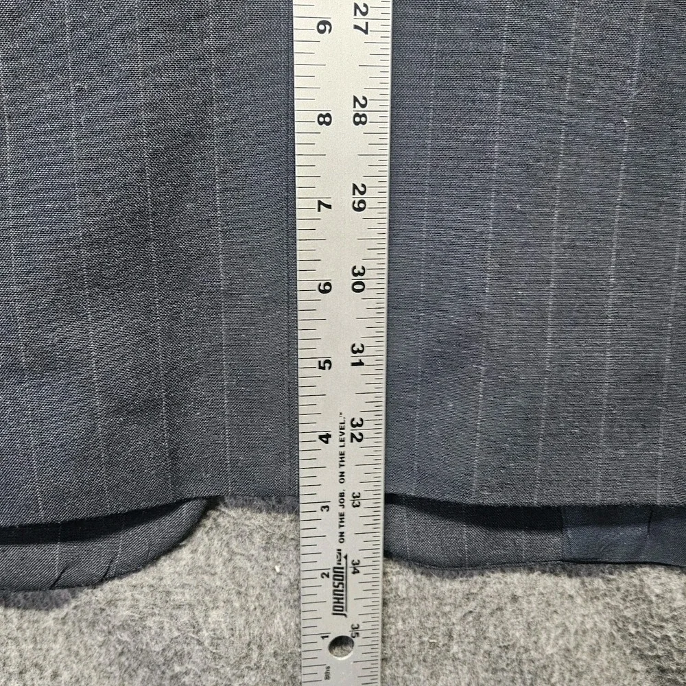 Levis Vintage Exact Blazer Mens 46L Dark Gray Pinstriped Suit Jacket Sport Coat - Picture 7 of 12